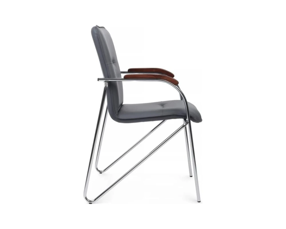 Стул Самба с деревянными подлокотниками SMB-02H Хром гальв.