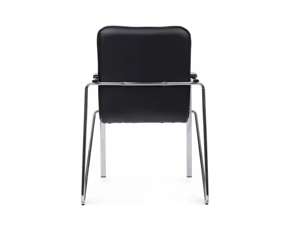 Стул Самба с деревянными подлокотниками SMB-02H Хром гальв.