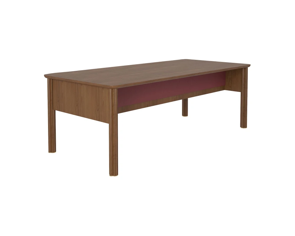 Стол руководителя прямой экокожа 2400х1000х750 Artdeco