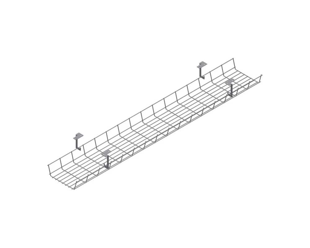 Кабель-канал 100 см, стол 100х12х10 Cover Серый