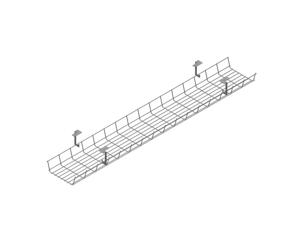 Кабель-канал для столов и бенчей 158 см, 120х15 см Cover Серый