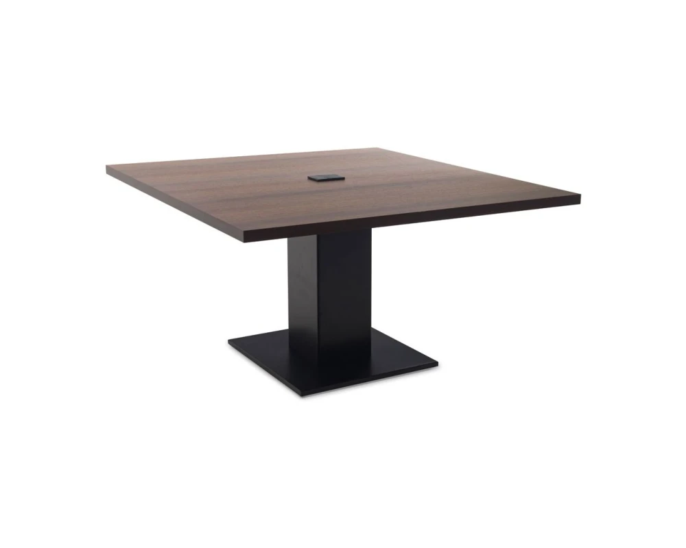 Стол для переговоров L140 140x140x76 Renz/Tesla Эвкалипт морен/Черный