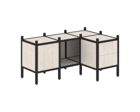 Угловой внутренний стеллаж L-26 1278x862x636 Лофт / Loft images