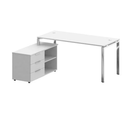 Стол рабочий руководителя с опорной тумбой левый 1700x1520x750 Метал Систем Директ / Metal System Direct