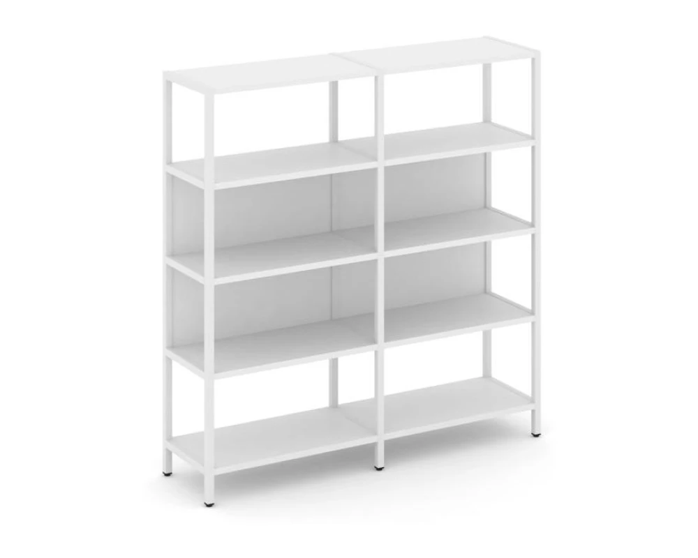 Двухсекционный стеллаж четырехярусный 1590х400х1613 Шелф Систем / Shelf System
