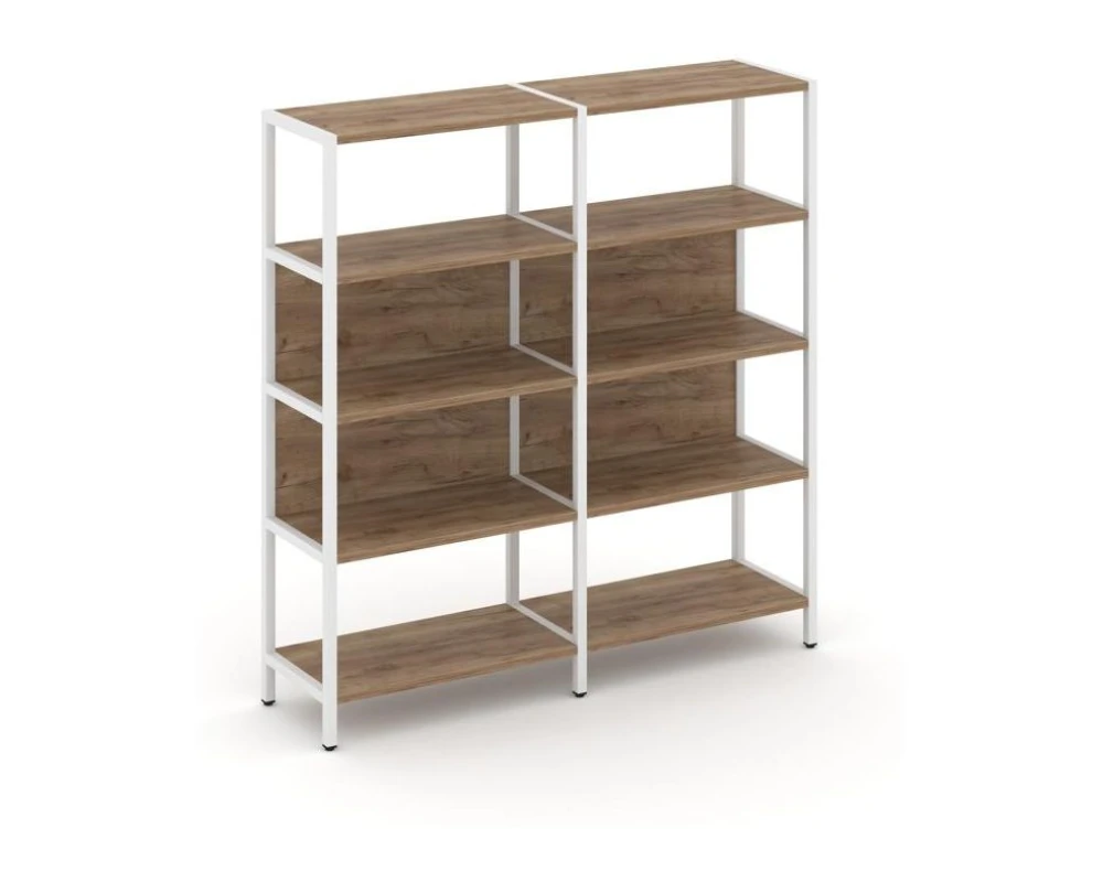 Двухсекционный стеллаж четырехярусный 1590х400х1613 Шелф Систем / Shelf System