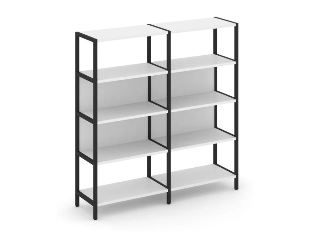 Двухсекционный стеллаж четырехярусный 1590х400х1613 Шелф Систем / Shelf System