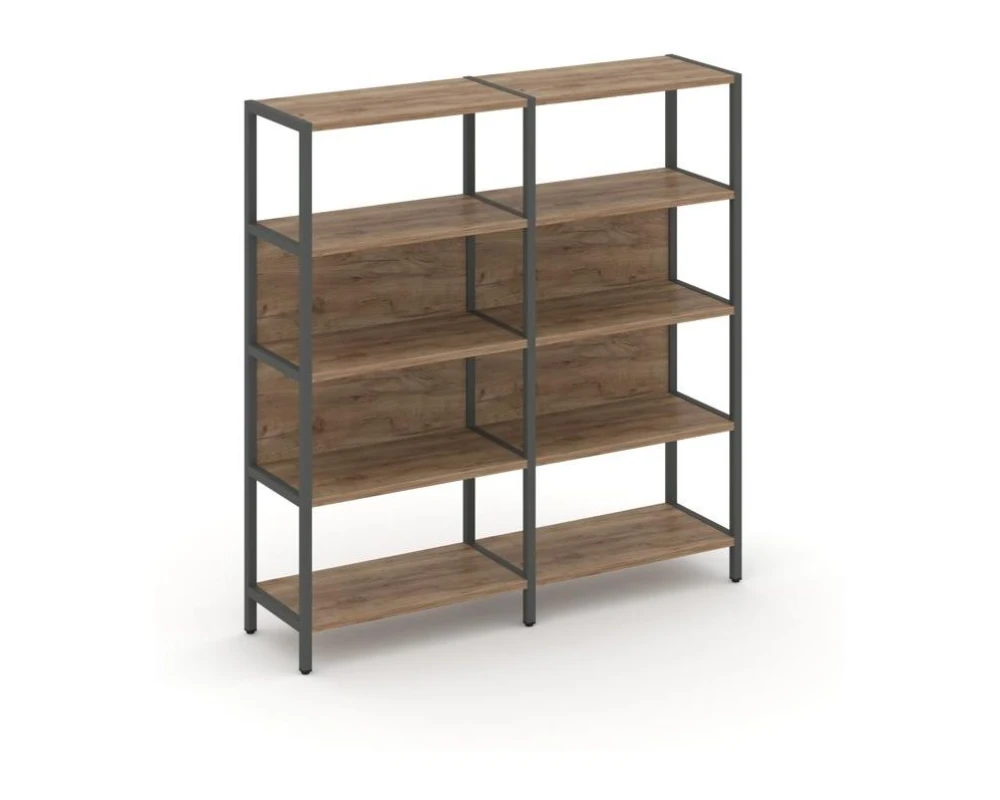 Двухсекционный стеллаж четырехярусный 1590х400х1613 Шелф Систем / Shelf System