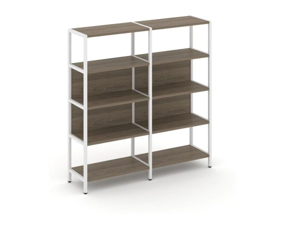 Двухсекционный стеллаж четырехярусный 1590х400х1613 Шелф Систем / Shelf System