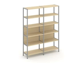 Двухсекционный стеллаж пятиярусный 1590х400х1980 Шелф Систем / Shelf System images