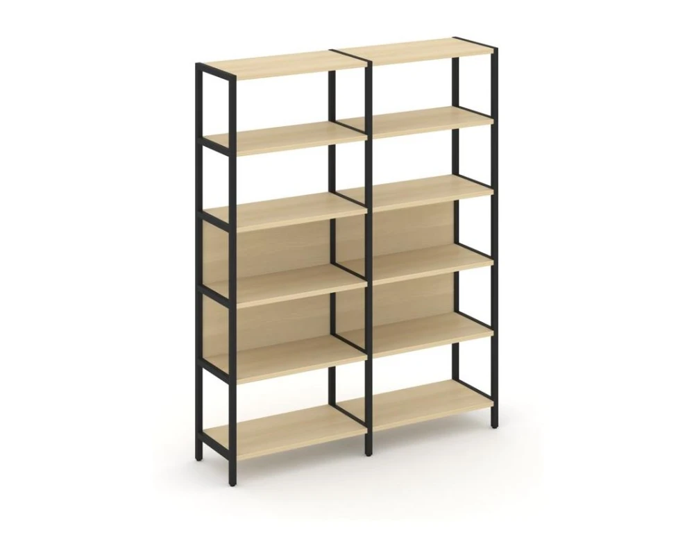 Двухсекционный стеллаж пятиярусный 1590х400х1980 Шелф Систем / Shelf System