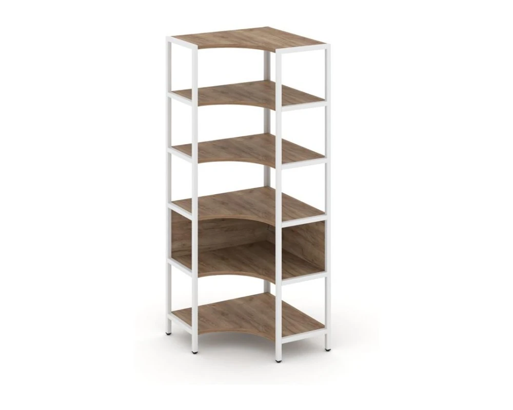 Односекционный угловой стеллаж пятиярусный 810х810х1980 Шелф Систем / Shelf System