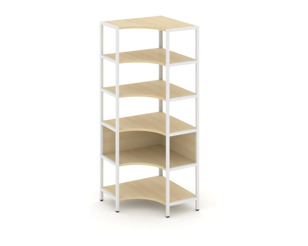 Односекционный угловой стеллаж пятиярусный 810х810х1980 Шелф Систем / Shelf System