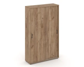 Шкаф-купе с полками в 2-х секциях 1200x400x1982 зад. стенка HDF Стайл Проджект / Style Project images