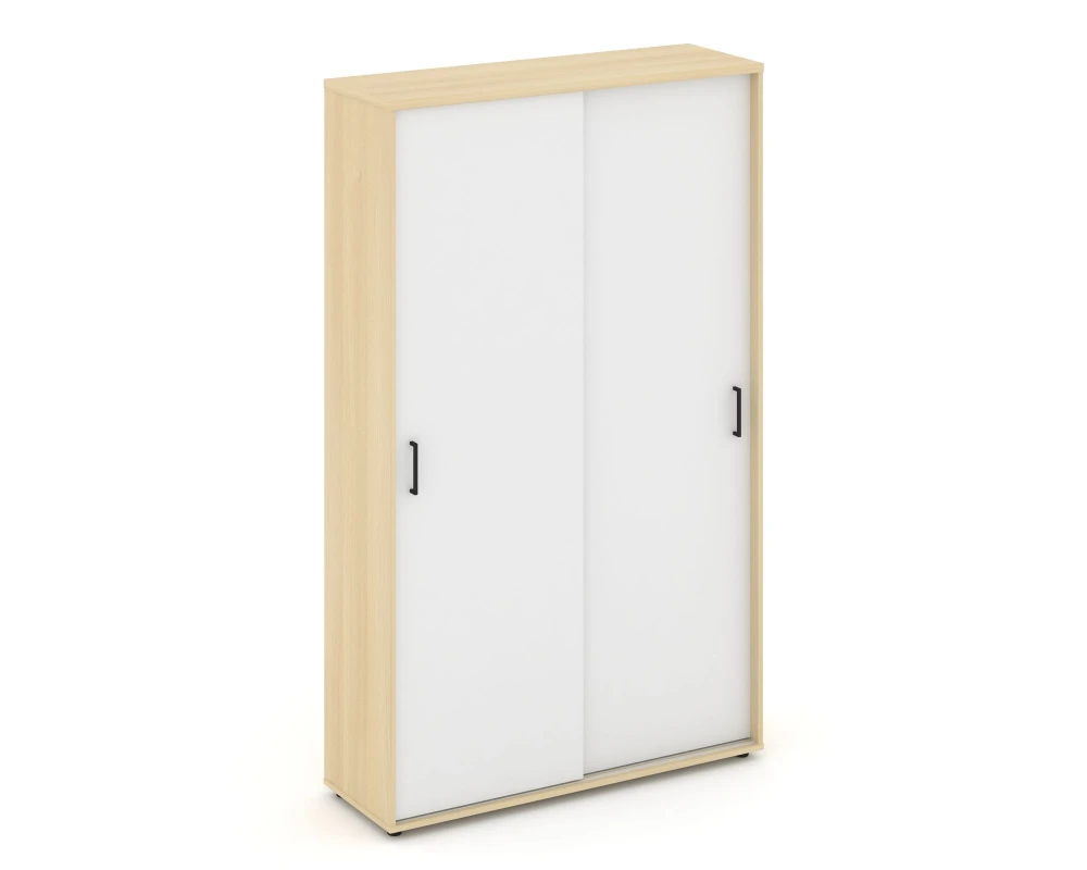 Шкаф-купе с полками в 2-х секциях 1200x400x1982 зад. стенка HDF Стайл Проджект / Style Project