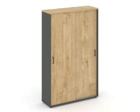 Шкаф-купе с полками в 2-х секциях 1200x400x1982 зад. стенка HDF Стайл Проджект / Style Project images