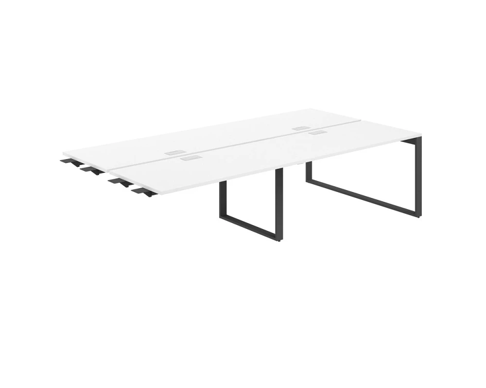 Рабочая станция комбо с лючком 2800х1438х750 Аллегро / Allegro Белый/Антрацит