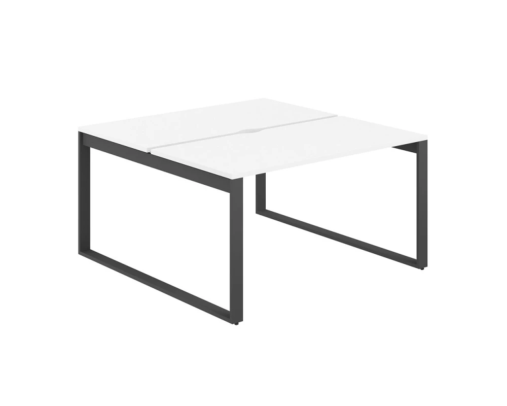 Рабочая станция с вырезом 1400х1438х750 Аллегро / Allegro Белый/Антрацит