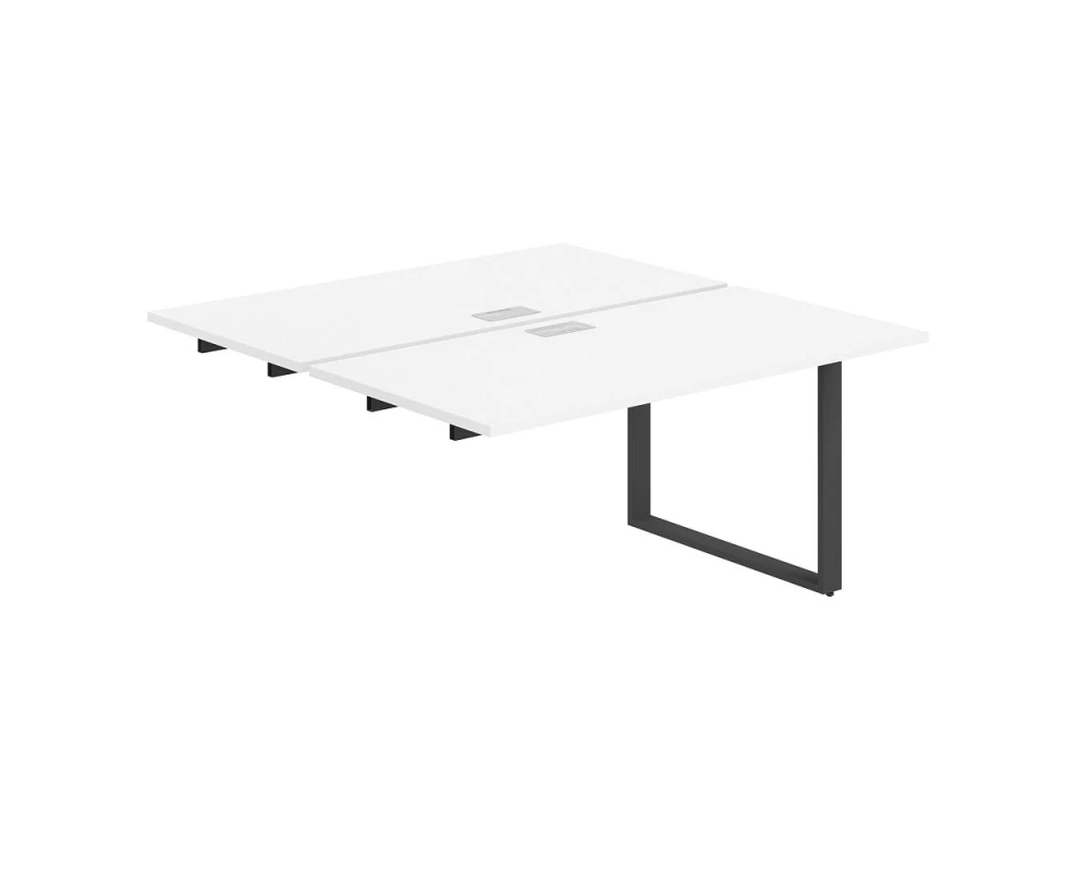 Секция раб.станции с лючком 2800х1438х750 Аллегро / Allegro Белый/Антрацит