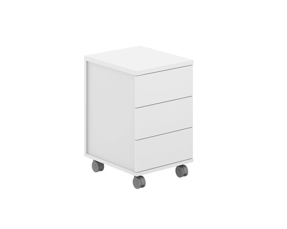 Тумба мобильная 3 ящ. ЛДСП 404х460х619 Аллегро / Allegro Белый